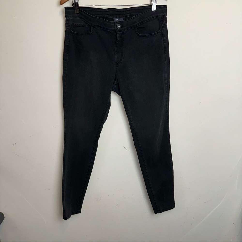 J Jill Denim 5 Pocket Leggings Size12 Black Skinny Stretch Pull On Comfort Y2K